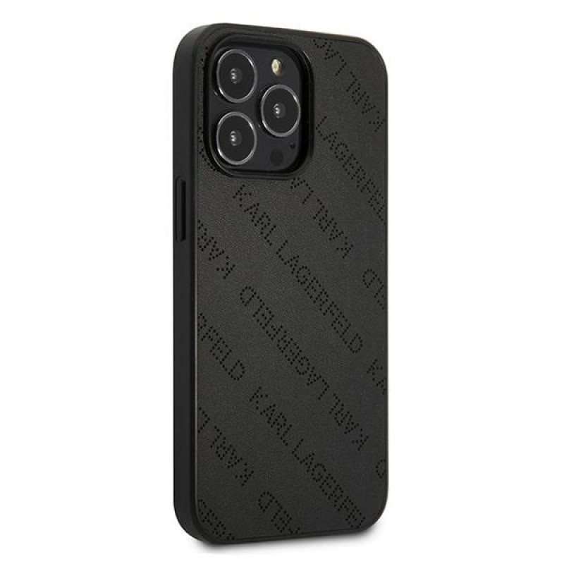 Karl Lagerfeld KLHCP13LPTLK kõva ümbris Apple iPhone 13 Pro jaoks, Perforated Allover, must