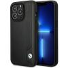 BMW BMHCP14L22RBDK Leather Blue Dots kõva ümbris telefonile iPhone 14 Pro 6,1", must