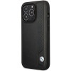 BMW BMHCP14L22RBDK Leather Blue Dots kõva ümbris telefonile iPhone 14 Pro 6,1", must