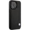 BMW BMHCP14L22RBDK Leather Blue Dots kõva ümbris telefonile iPhone 14 Pro 6,1", must