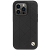 BMW BMHCP14L22RQDK Leather Quilted kõva ümbris telefonile iPhone 14 Pro 6,1", must
