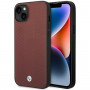 BMW BMHCP14S22RFGR Leather Diamond Pattern kõva ümbris telefonile iPhone 14 6,1", bordoopunane