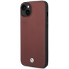 BMW BMHCP14S22RFGR Leather Diamond Pattern kõva ümbris telefonile iPhone 14 6,1", bordoopunane
