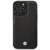 BMW BMHCP14L22RFGK Leather Diamond Pattern kõva ümbris telefonile iPhone 14 Pro 6,1", must