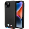 BMW BMHCP14M22PTDK ümbris iPhone 14 Plus, must, Leather Stamp Tricolor