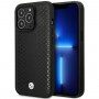 BMW BMHMP14X22RFGK Leather Diamond Pattern MagSafe ümbris telefonile Apple iPhone 14 Pro Max 6,7″, must