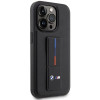 BMW BMHCP14L22GSLK Grip Stand Hot Stamp kõva ümbris, sobib mudelile Apple iPhone 14 Pro, must