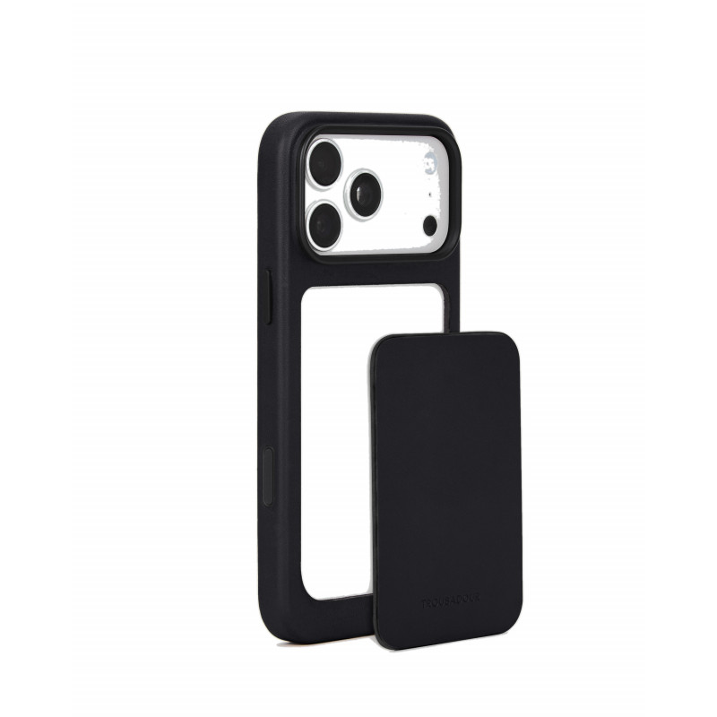 Mujjo Troubadour Modular Leather Case nahkümbris Apple iPhone 18 Pro Max / 17 Pro Max jaoks, MagSafe, must