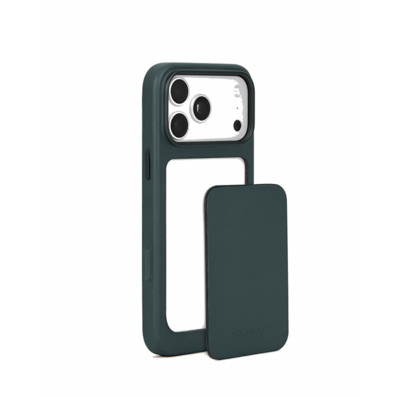 Mujjo Troubadour Modular Leather Case nahkümbris Apple iPhone 18 Pro Max / 17 Pro Max jaoks, MagSafe, obsidiaanroheline
