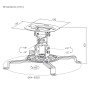 Maclean MC-200 B projektori laekinnitus, 54–320 mm, kuni 13,5 kg, must
