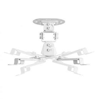Maclean MC-200 W projektori laekinnitus, teras, 54–320 mm, kuni 13,5 kg, valge