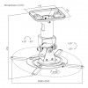 Maclean MC-208 B projektori laekinnitus, teras, 180–310 mm, kuni 15 kg, must
