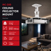 Maclean MC-208 W projektori laekinnitus, teras, 180–310 mm, kuni 15 kg, valge
