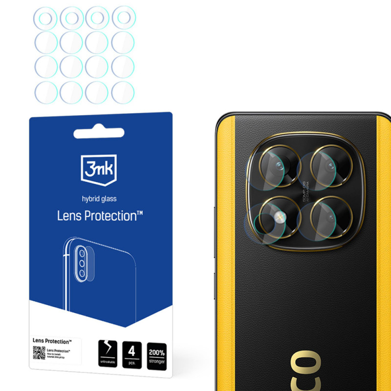 3MK Lens Protection Xiaomi POCO X7 kaamera läätse hübriidklaas (4 tk)