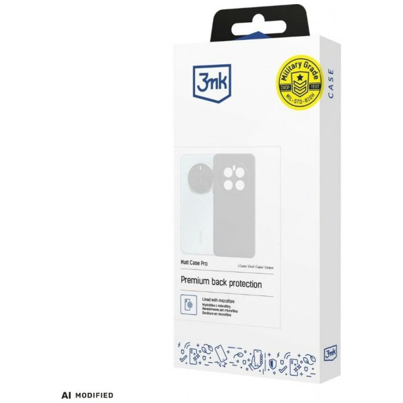 3MK Matt Case Pro Apple iPhone 16e / 17e ümbris, must