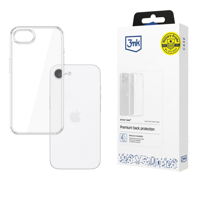 3MK Armor Case ümbris Apple iPhone 17e / 16e jaoks, läbipaistev