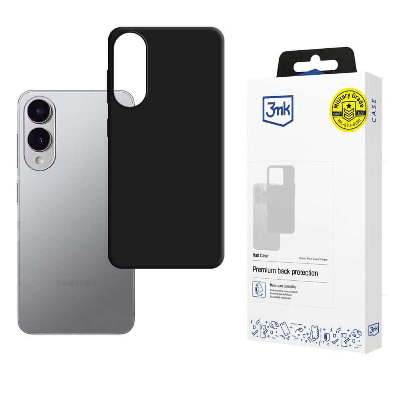 3MK Matt Case telefoniümbris Samsung Galaxy S25 Edge jaoks, must