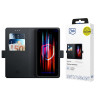 3MK Wallet Case raamatutüüpi telefoniümbris Samsung Galaxy S25 Edge jaoks, must