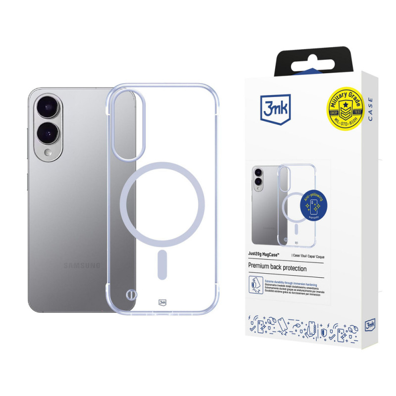 3MK Just20g MagCase telefoniümbris Samsung Galaxy S25 Edge jaoks, läbipaistev
