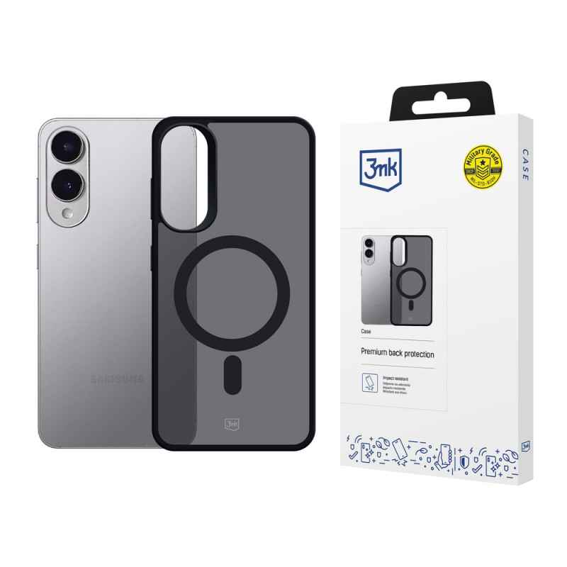 3MK Smoke MagCase telefoniümbris Samsung Galaxy S25 Edge jaoks, must