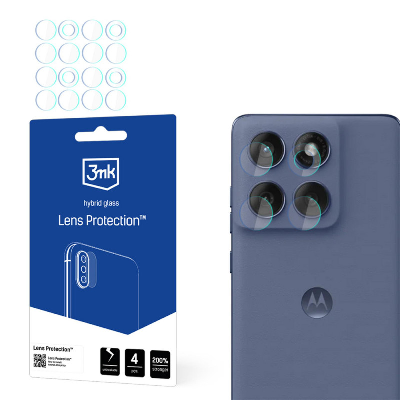 3MK Lens Protection hübriidklaas kaamera objektiivile Motorola Edge 60 Fusion / Edge 60 (4 tk)