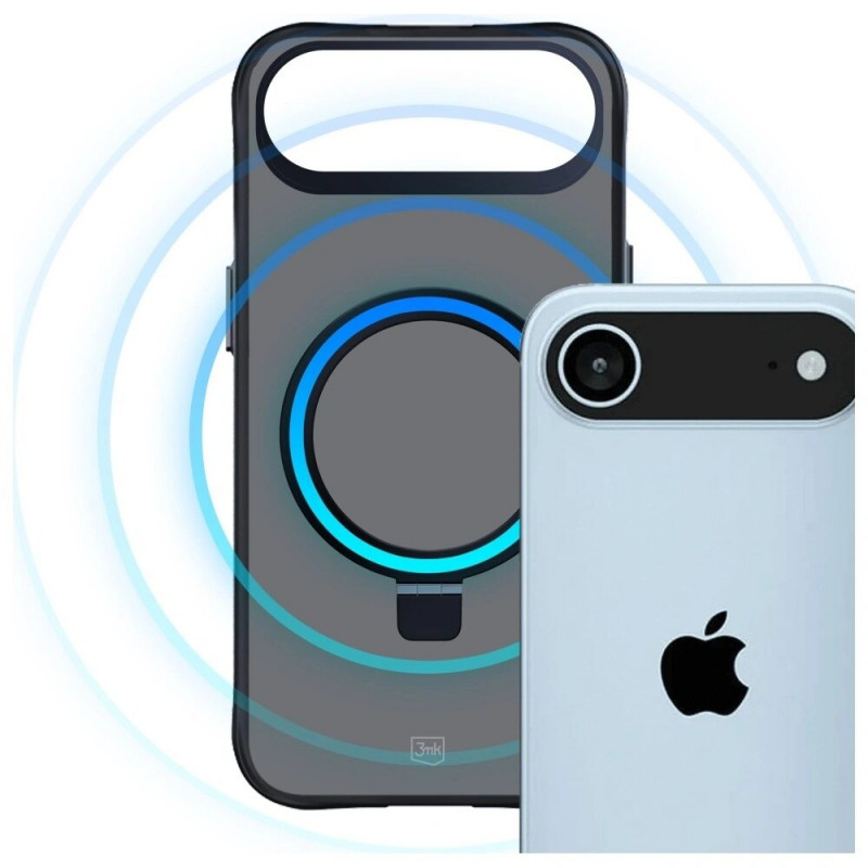 3mk Smoke Case Mag&Stand ümbris Apple iPhone Airile, must