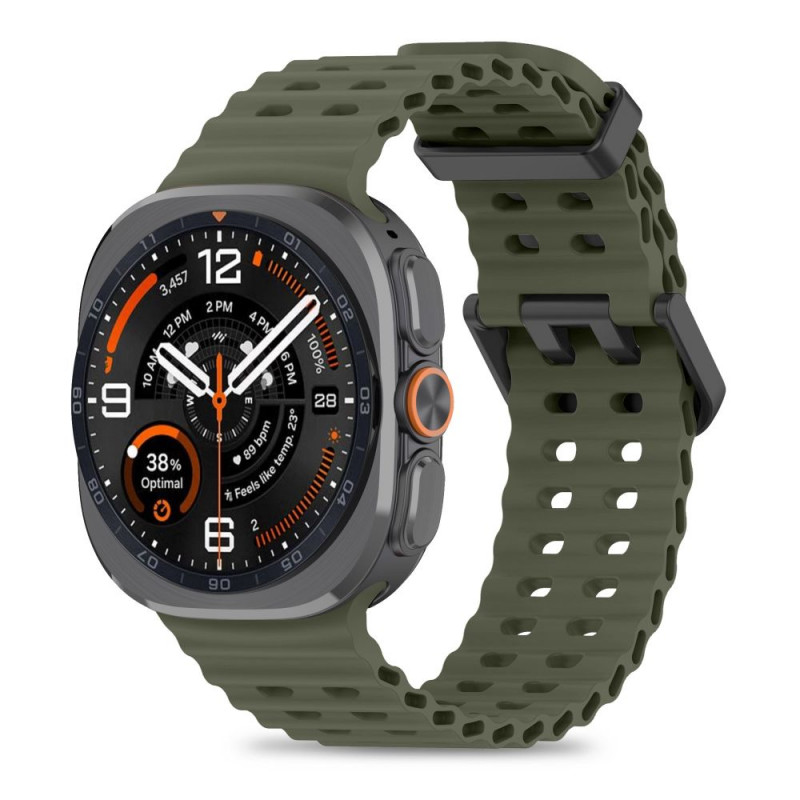 Tech-Protect Iconband Pro kellarihm Samsung Galaxy Watch Ultra 1 / 2 (2024-2026) jaoks, 47 mm, sõjaväeroheline