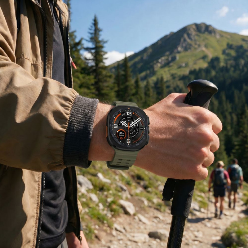 Tech-Protect Iconband Pro kellarihm Samsung Galaxy Watch Ultra 1 / 2 (2024-2026) jaoks, 47 mm, sõjaväeroheline