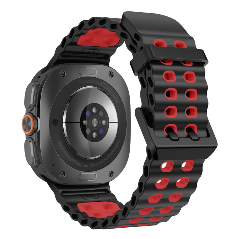 Tech-Protect Iconband Pro kellarihm Samsung Galaxy Watch Ultra 1 / 2 (2024-2026) jaoks, 47 mm, must ja punane
