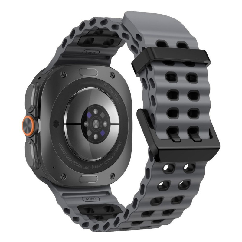 Tech-Protect Iconband Pro kellarihm Samsung Galaxy Watch Ultra 1 / 2 (2024-2026) jaoks, 47 mm, hall ja must