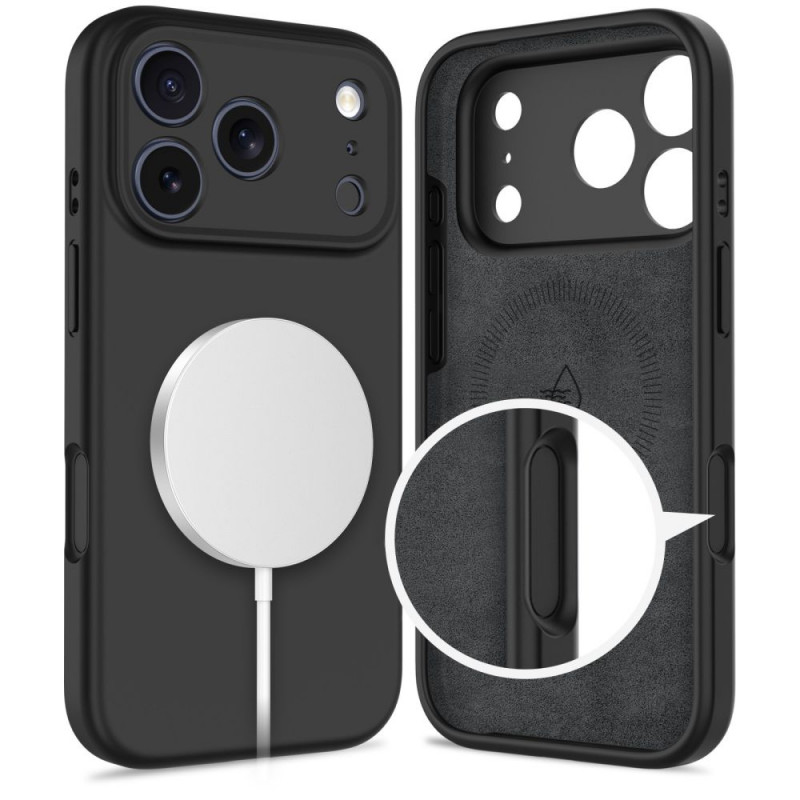 Tech-Protect Silicone MagSafe ümbris Apple iPhone 17 Pro Max'ile, must