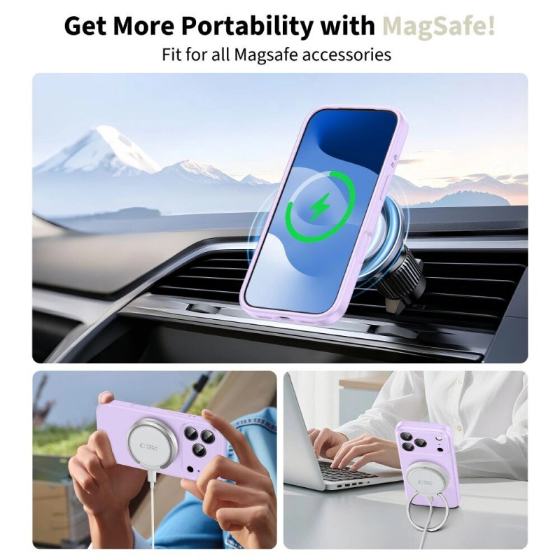 Tech-Protect Silicone MagSafe ümbris Apple iPhone 17 Pro'le, lilla, THP4521