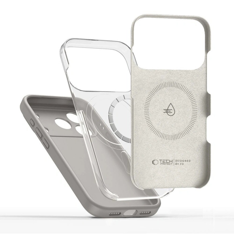 Tech-Protect Silicone MagSafe ümbris Apple iPhone 17 Pro'le, kivihall