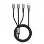 Tech-Protect UltraBoost DNA 3-ühes kaabel USB-A - Lightning / USB-C / Micro-USB, 3 A, 120 cm, raudhall