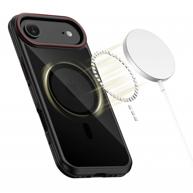Tech-Protect MagHybrid MagSafe ümbris Apple iPhone Air'ile, must/punane
