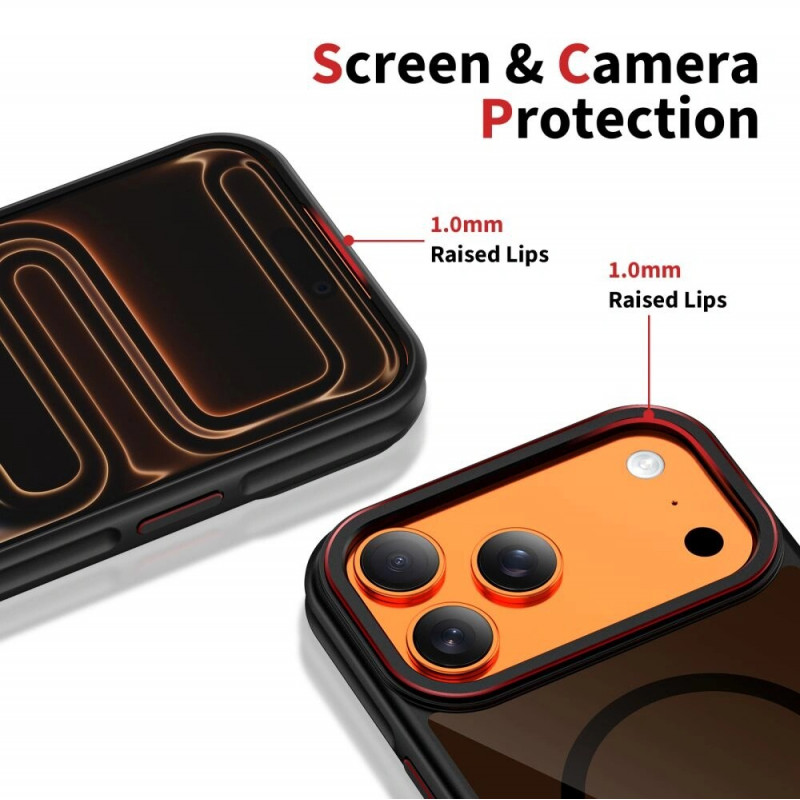 Tech-Protect MagHybrid MagSafe ümbris Apple iPhone 17 Pro Max jaoks, must/punane