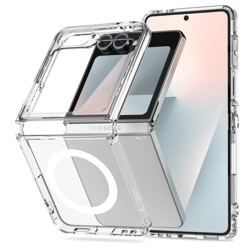 Tech-Protect Flexair Hybrid MagSafe ümbris Samsung Galaxy Z Flip 6 / 7 FE jaoks, läbipaistev