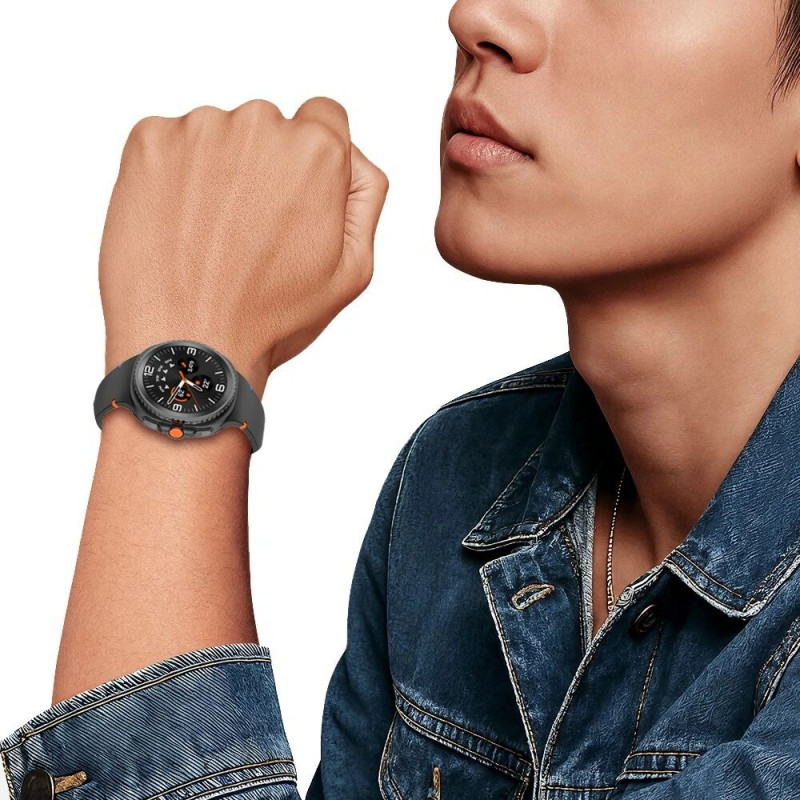 Tech-Protect Silicone rihm Samsung Galaxy Watch 8 / 9 / Classic 40/44/46 mm jaoks, must