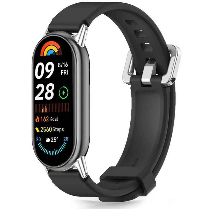 Tech-Protect IconBand Classic rihm Xiaomi Smart Band 8 / 9 / 10 / NFC jaoks, must