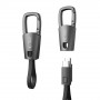 Tech-Protect Ultraboost DNA USB-C / USB-C kaabel võtmehoidjaga PD 60W / 3A, 17 cm, raudhall