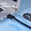 Tech-Protect Ultraboost DNA USB-C / USB-C kaabel võtmehoidjaga PD 60W / 3A, 17 cm, raudhall