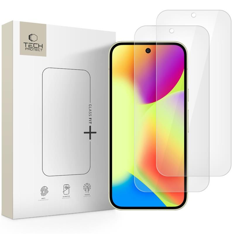 Tech-Protect Glass Fit+ karastatud klaas Google Pixel 9 / 9 Pro / 10 / 10 Pro / 11 / 11 Pro jaoks, läbipaistev (2 tk)