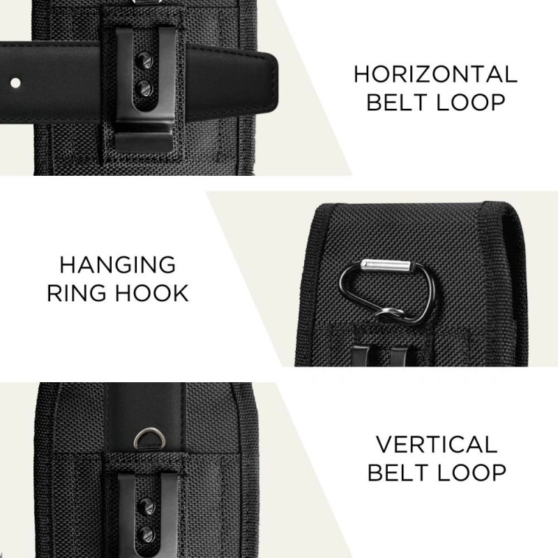 Tech-Protect SM85 universaalne telefoni vööümbris, 5,8-6,8 tolli, nailon, must