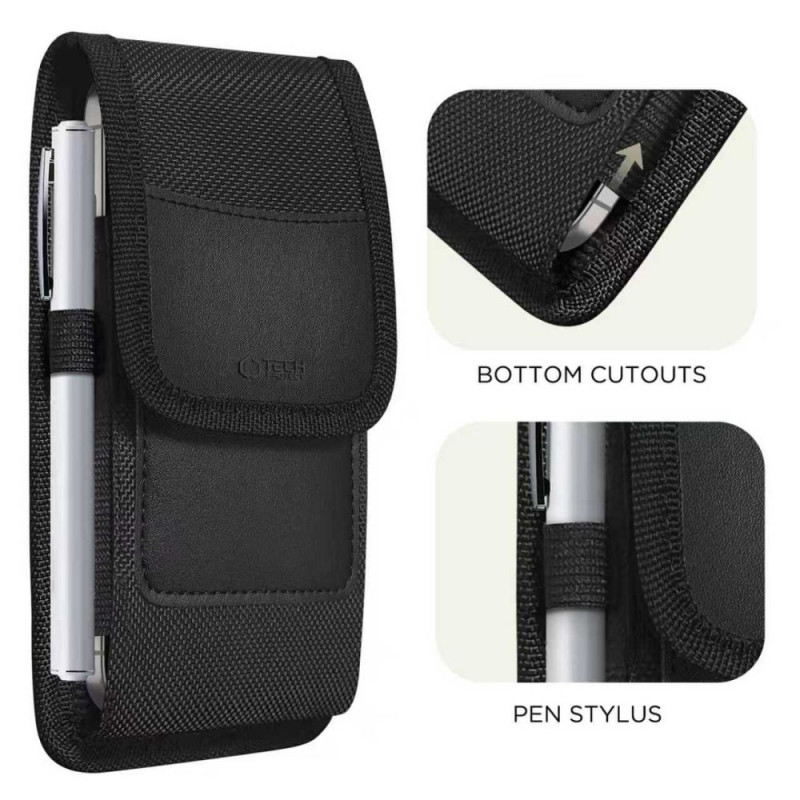 Tech-Protect SM85 universaalne telefoni vööümbris, 5,8-6,8 tolli, nailon, must