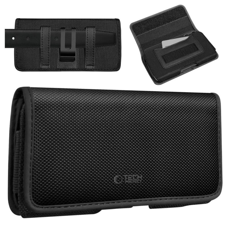 Tech-Protect SM90 universaalne telefoni vööümbris, 5,8-6,8 tolli, nailon, must