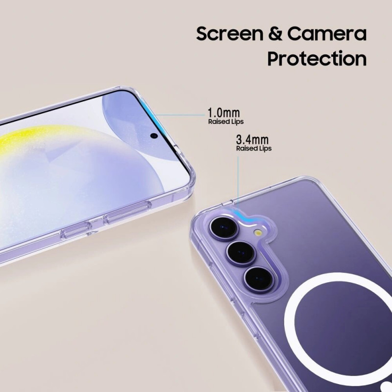Tech-Protect Flexair Hybrid MagSafe ümbris telefonile Samsung Galaxy S25 FE, läbipaistev