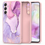 Tech-Protect Icon silikoonümbris Samsung Galaxy S25 FE jaoks, marmor, roosa