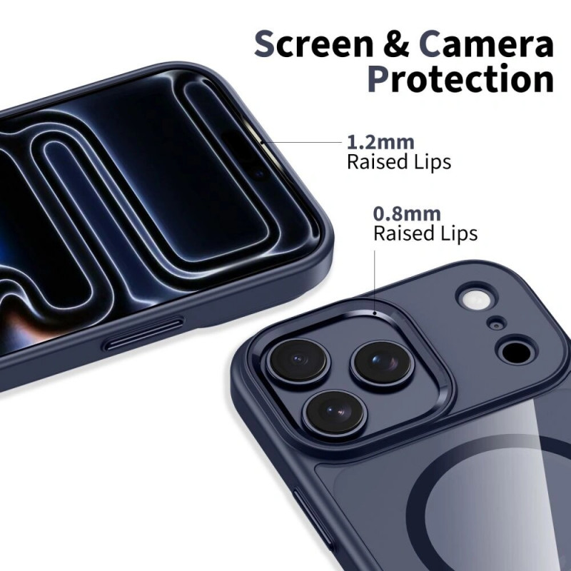 Tech-Protect MagMat MagSafe ümbris Apple iPhone 17 Pro jaoks, sügavsinine/läbipaistev