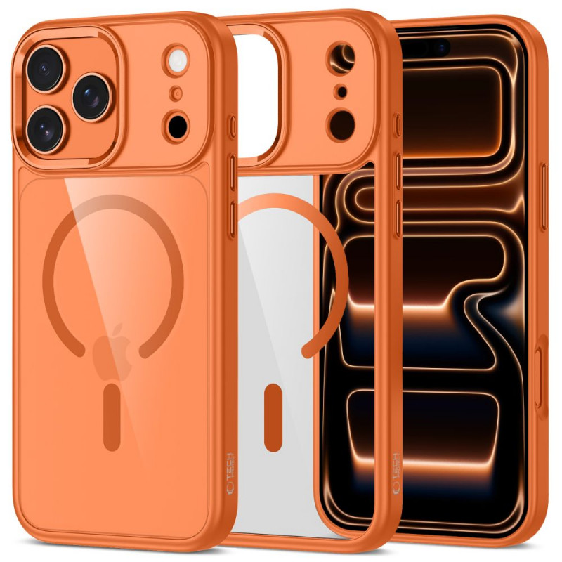 Tech-Protect MagMat MagSafe ümbris Apple iPhone 17 Pro Max jaoks, kosmiline oranž/läbipaistev