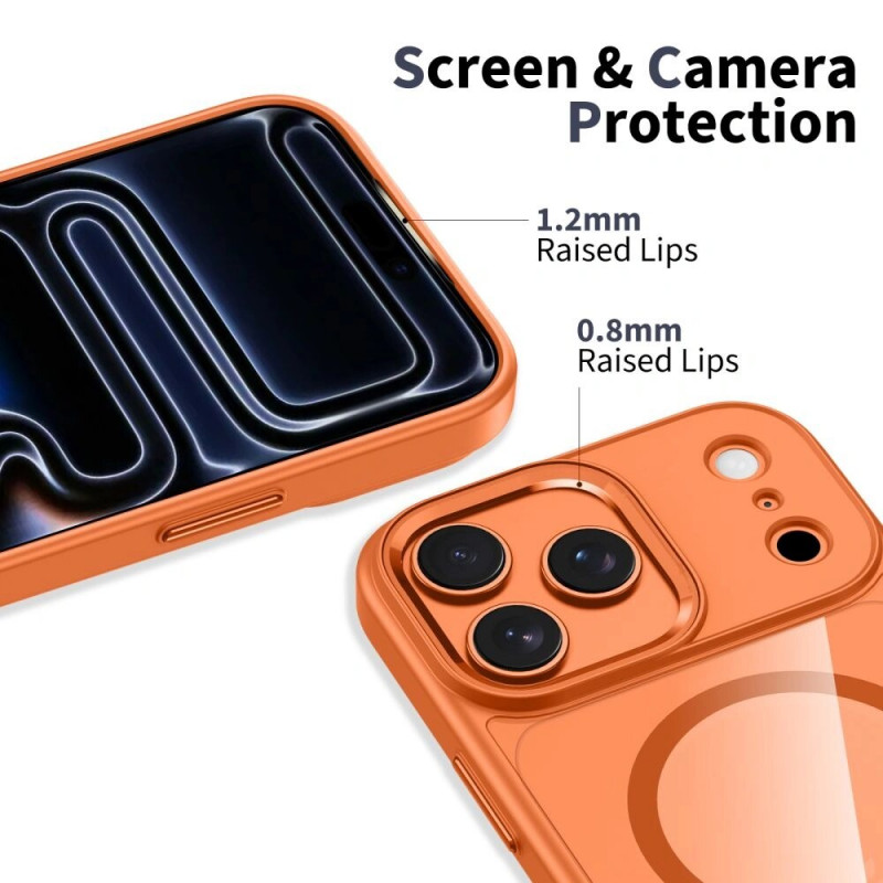 Tech-Protect MagMat MagSafe ümbris Apple iPhone 17 Pro Max jaoks, kosmiline oranž/läbipaistev